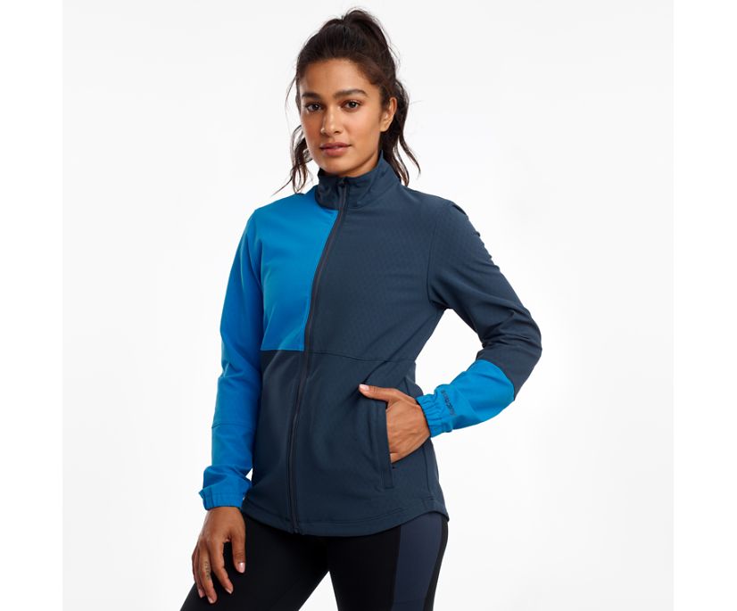 Chaquetas Saucony Bluster Mujer Azules | México 267UZGT